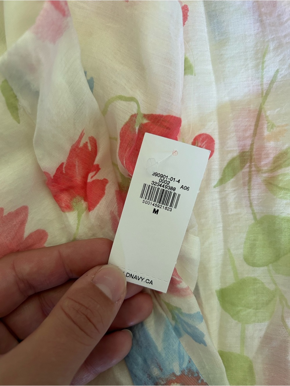 Old Navy Floral Maternity Dress eith Pink & Blue Flowers - Picture 5 of 5